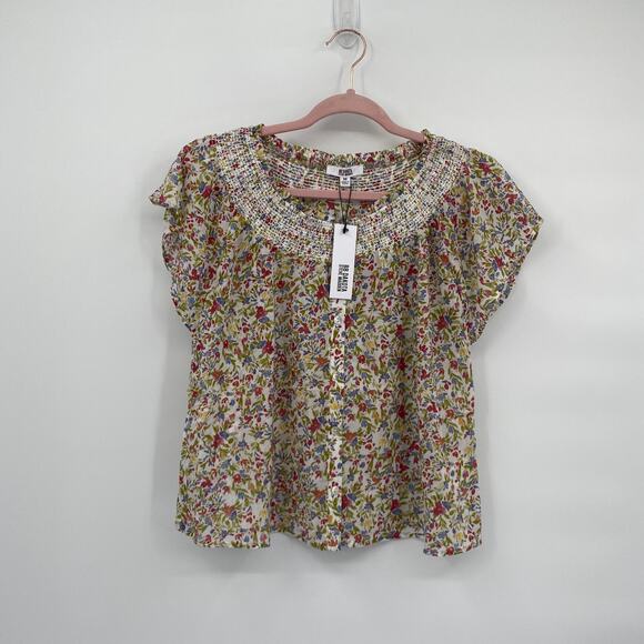 BB Dakota Steve Madden Fleetwood Flutter Floral Top Size Medium - Picture 2 of 10